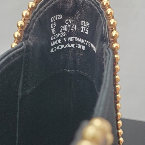 Coach Bowery Beaded Chain Chelsea Boot Size 7B - Picture 7 of 16